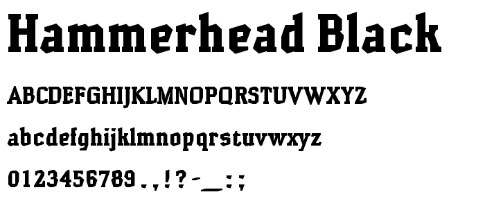 Hammerhead Black font